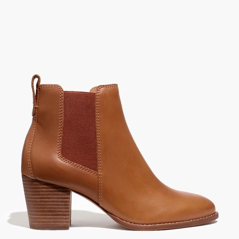 New Madewell The Regan Boots Brown Leather Shoes 5.5